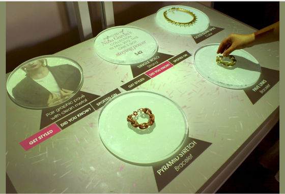 3D Ontdekkende Kleinhandels Digitale Vertoning van de Technologie Interactieve Showcase voor Winkel